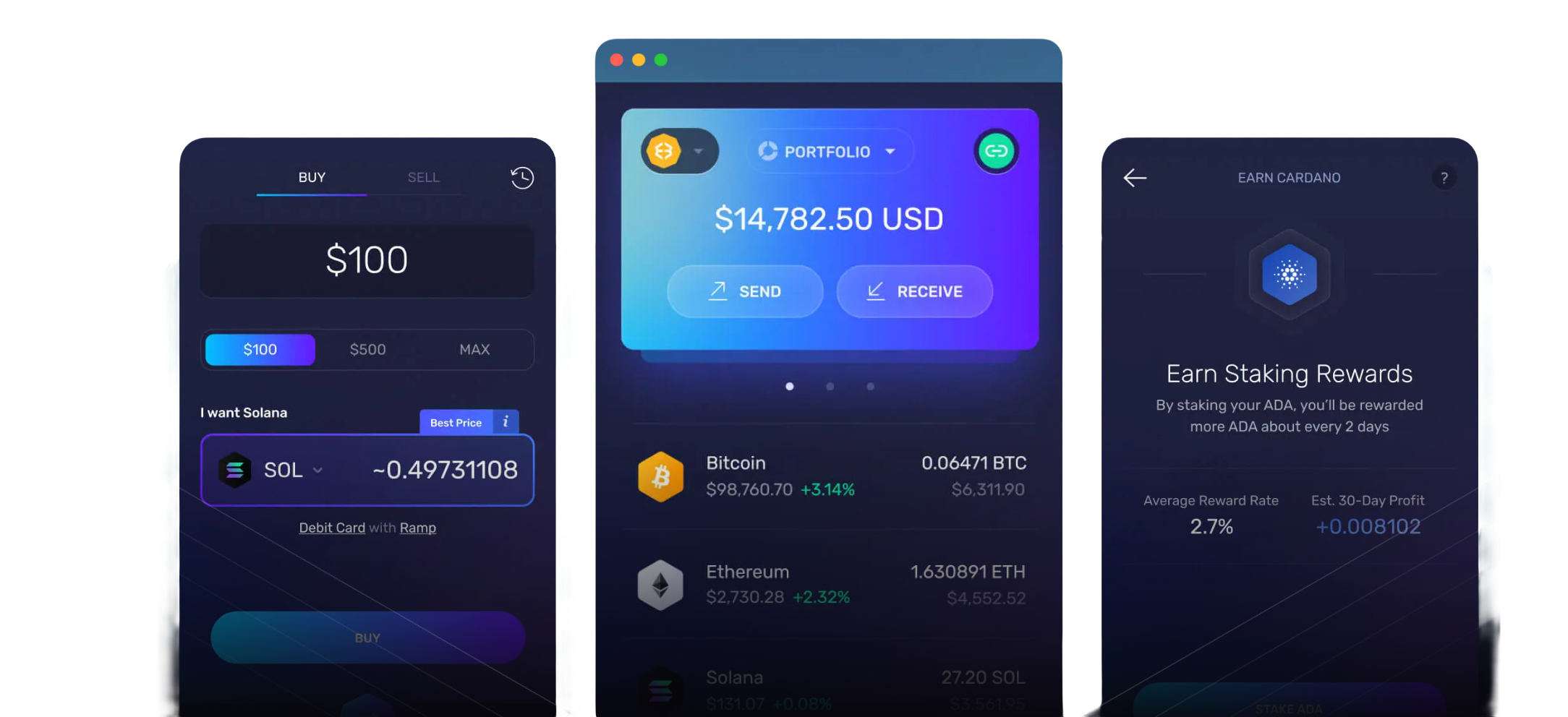 Exodus Web3 Wallet 浏览器扩展界面